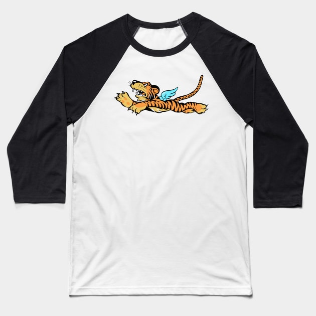 Flying Tigers WWII Logo Baseball T-Shirt by Mandra